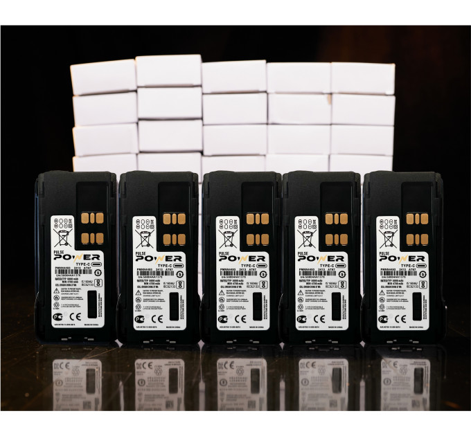Аккумулятор для рации Motorola на 5000 mAh с Type-C, совместимый с моторолом DP4400e, DP4600e, DP4800e, комплект 5 шт.