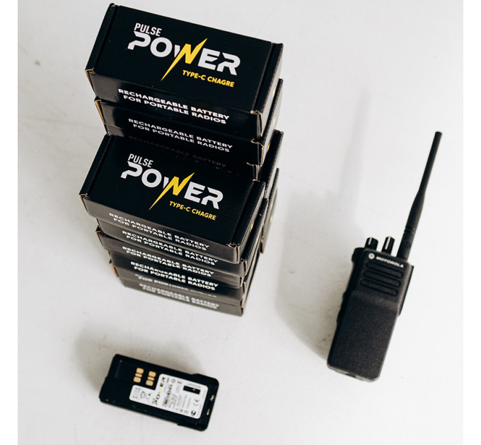 Батарея на 3500 mAh для рації Motorola з Type-C роз'ємом для DP4400e, DP4800e, Pulse Power