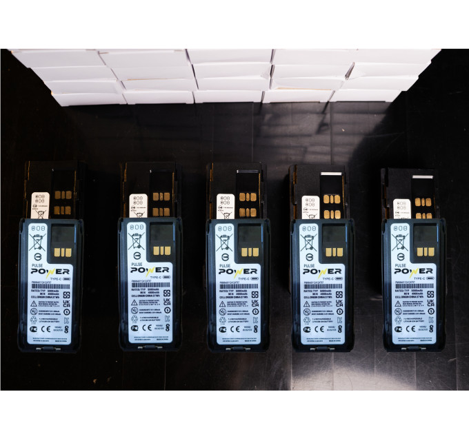 Акумулятори для рації Motorola на 5000 mAh з Type-c роз'ємом для R7a, R7 NKP, R7 FKP, CP250, PR400, Pulse Power 10 шт.