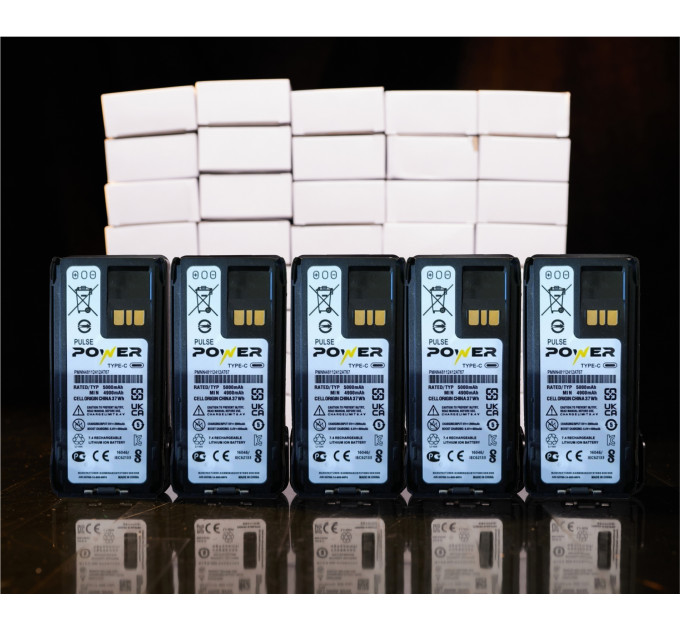 Акумулятори для рації Motorola на 5000 mAh з Type-c роз'ємом для R7a, R7 NKP, R7 FKP, CP250, PR400, Pulse Power 5 шт