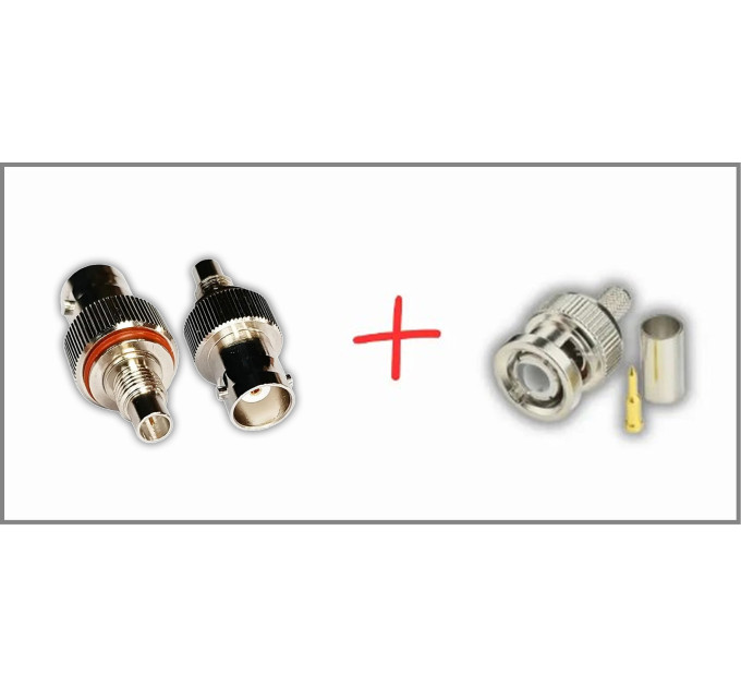 Комплект для R7, R7a: перехідник BNC  для Motorola R7, R7a +BNC RG58 обжимне кільце