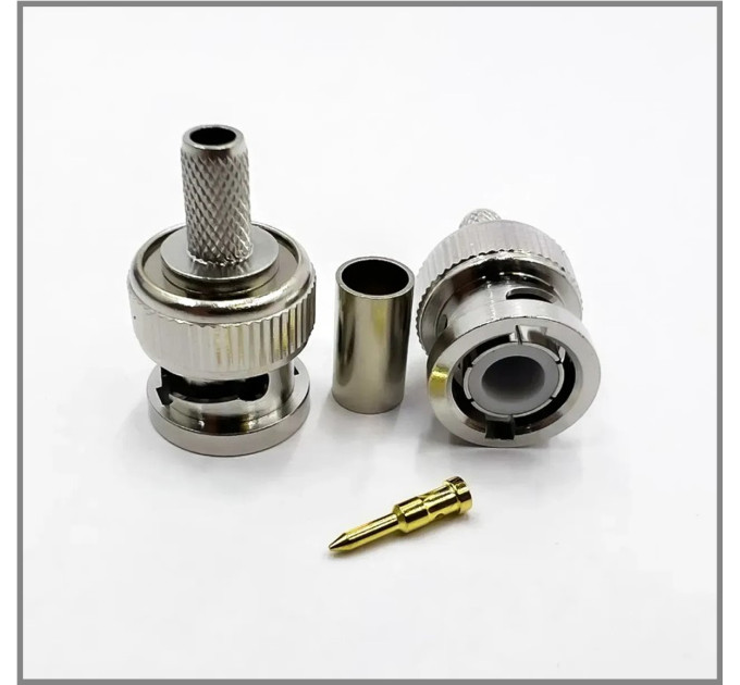 Високочастотний штировий роз’єм BNC male 6 crimp (під обтискання)