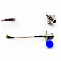 Пігтейл N-Type-Female - UFL ВЧ кабель перехідник RG 178 20 см, фланцевий