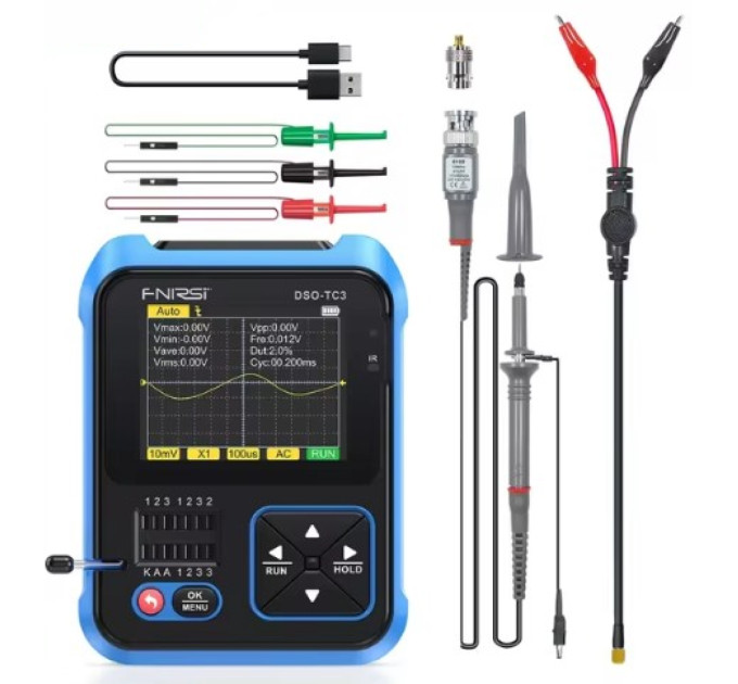 FNIRSI DSO-TC3 багатофункціональний цифровий осцилограф 3 в 1 FNIRSI DSO-TC3 багатофункціональний цифровий осцилограф 3 в 1