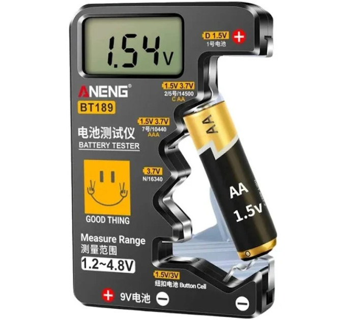 Тестер для акумуляторів та батарейок ANENG BT189 Тестер для акумуляторів та батарейок ANENG BT189