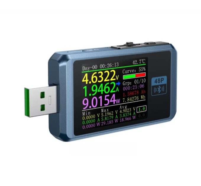 USB-тестер FNIRSI FNB48P без Bluetooth USB-тестер FNIRSI FNB48P без Bluetooth