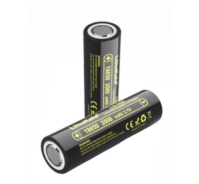 Акумулятор без захисту 18650 Liitokala Lii-35A,  3.7V,  з високою ємністю 3500 mAh