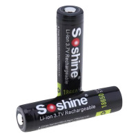 Акумулятор із захистом Soshine 18650 Li-Ion,  ємністю 3400 mAh