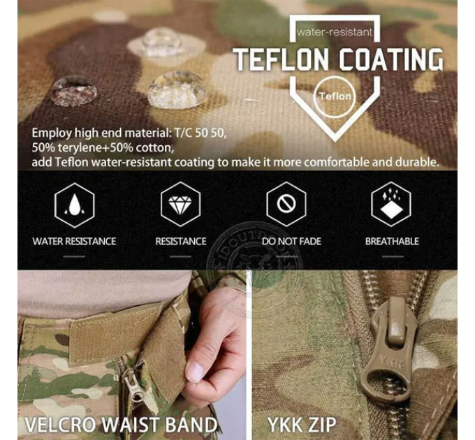 Бойові штани IDOGEAR G3 Combat Pants with Knee Pads Multicam