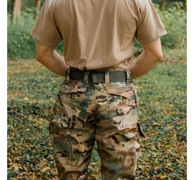 Тактические штаны SMILO cargo Softshell Multicam