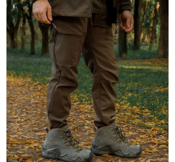 Тактические штаны SMILO cargo Softshell Olive