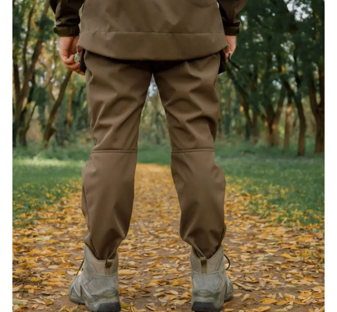 Тактические штаны SMILO cargo Softshell Olive