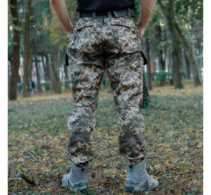 Тактические штаны SMILO cargo Softshell PIXEL