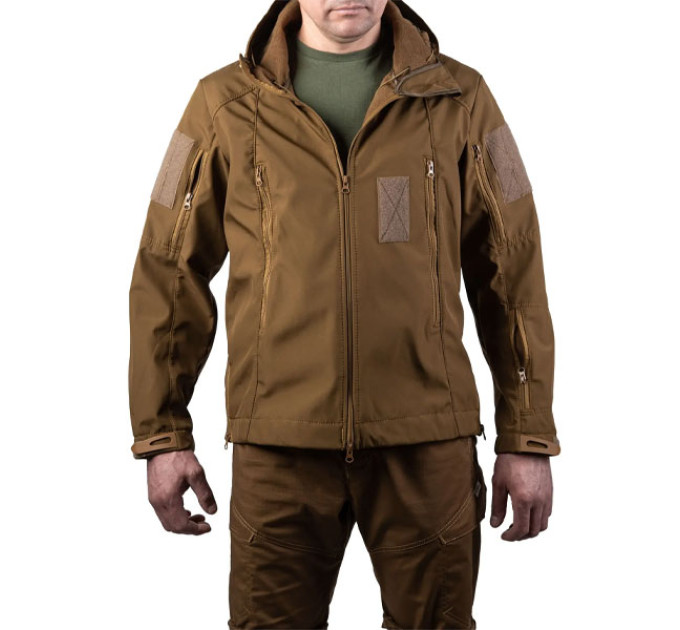Тактическая куртка SMILO soft shell coyote
