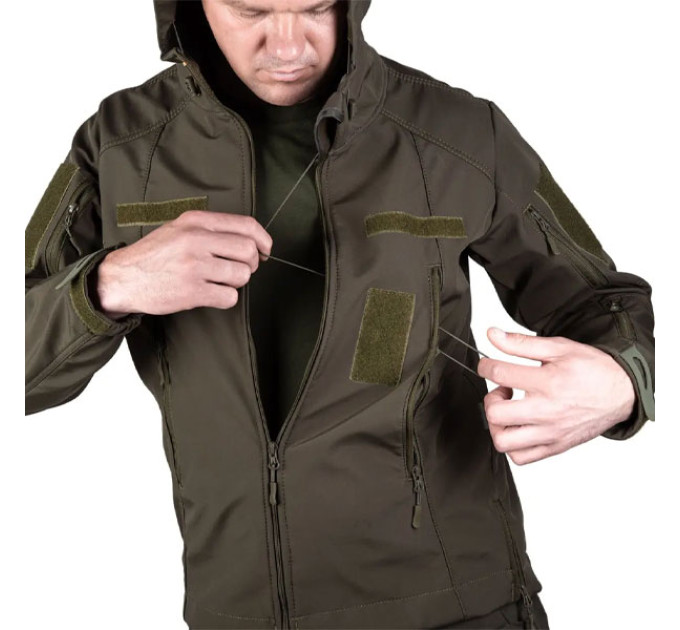Тактическая куртка SMILO soft shell olive