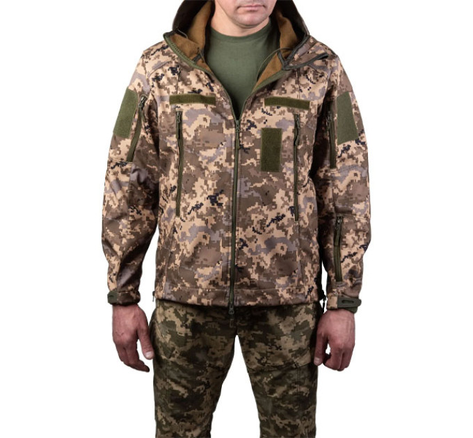 Тактическая куртка SMILO soft shell pixel