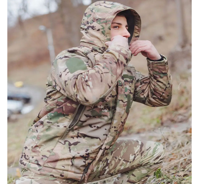 Зимняя куртка SMILO softshell omni heat Multicam