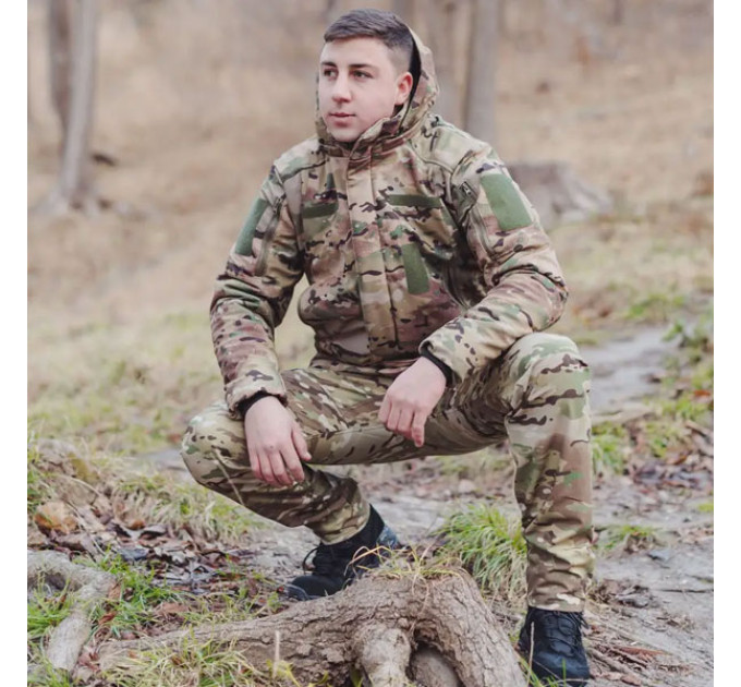 Зимняя куртка SMILO softshell omni heat Multicam