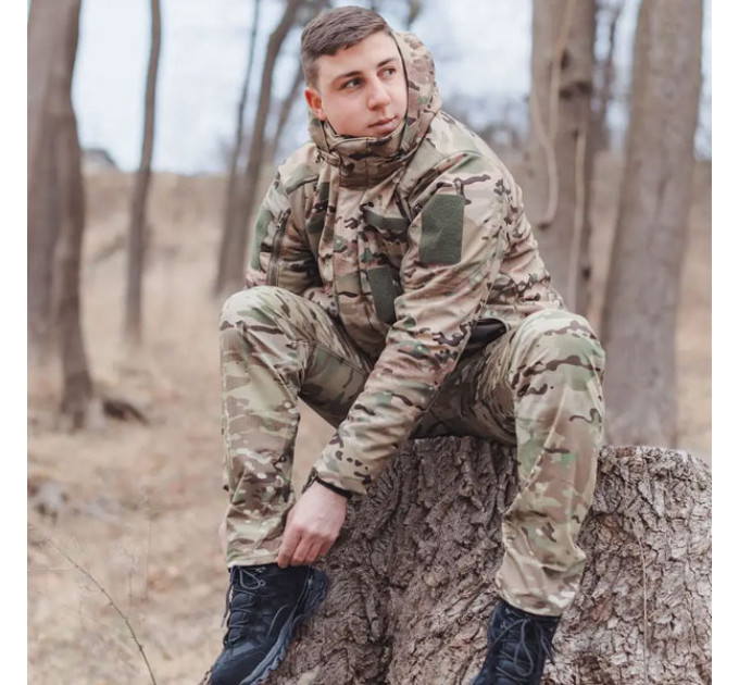 Зимняя куртка SMILO softshell omni heat Multicam
