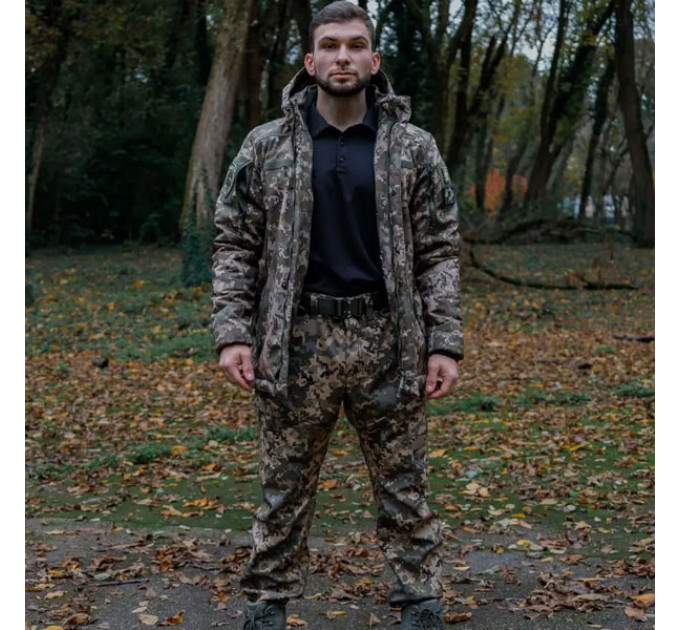 Зимняя куртка SMILO softshell omni heat pixel