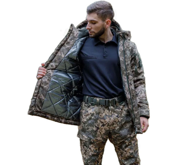 Зимняя куртка SMILO softshell omni heat pixel