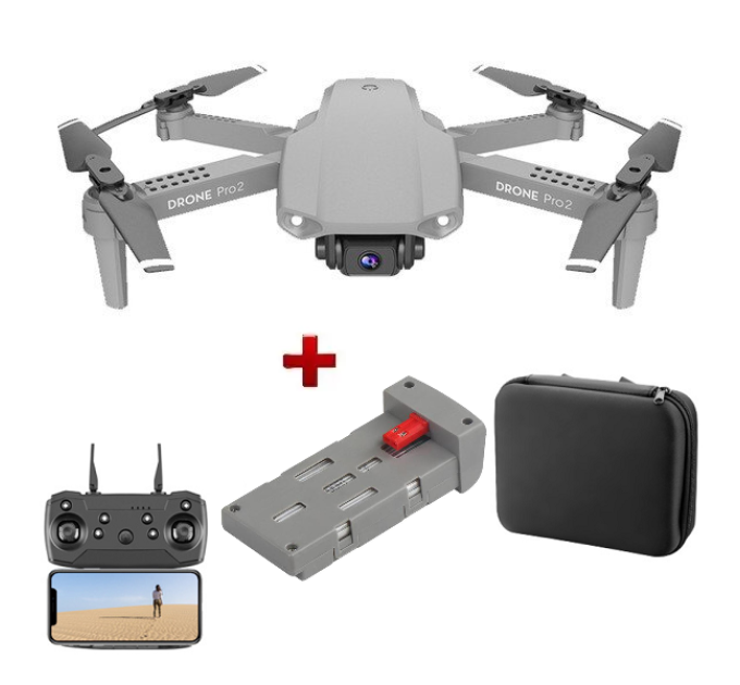 Квадрокоптер E99 Pro2 Grey  – дрон з 4K і HD камерами, FPV, до 20 хв. + кейс