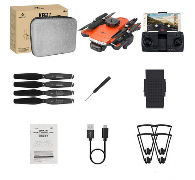 Квадрокоптер E99 Pro2 Grey  – дрон з 4K і HD камерами, FPV, до 20 хв. + кейс