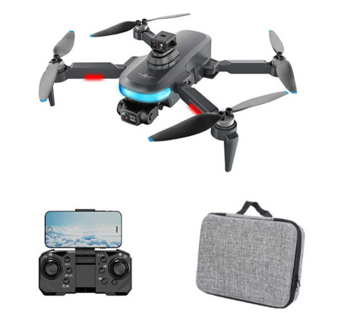 Квадрокоптер KF102 з GPS, камера 4К з 2-х осьовою стабілізацією, БК мотори, час польоту до 25 хв, радіус дії до 1200 м + кейс Orange