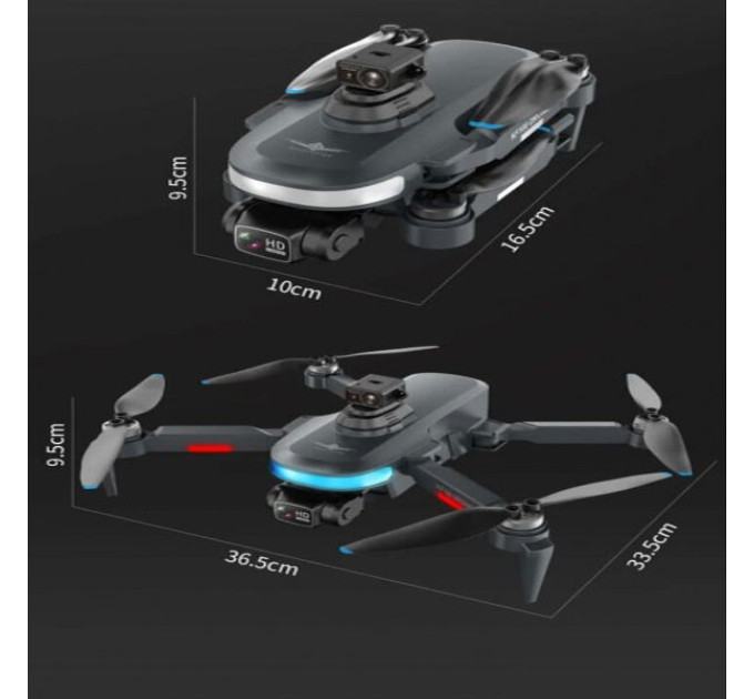 Квадрокоптер KF102 з GPS, камера 4К з 2-х осьовою стабілізацією, БК мотори, час польоту до 25 хв, радіус дії до 1200 м + кейс Orange