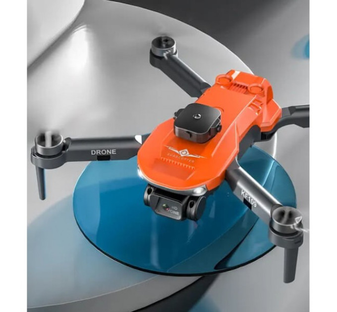 Квадрокоптер KF102 з GPS, камера 4К з 2-х осьовою стабілізацією, БК мотори, час польоту до 25 хв, радіус дії до 1200 м + кейс Orange