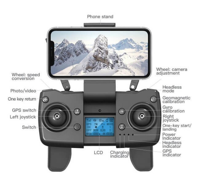 Квадрокоптер LYZRC L900 Pro з GPS,  4K і HD камерами, FPV, БК мотори, 1,2 км, до 28 хв. + кейс
