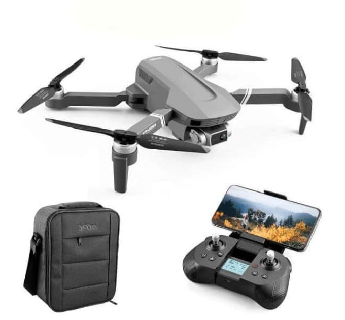 Квадрокоптер SJRC F4 − дрон з 6K і HD камерами, 2-х осьовою EIS стабілізацією, GPS, FPV, БК мотори, 2 км, до 25 хв. + сумка