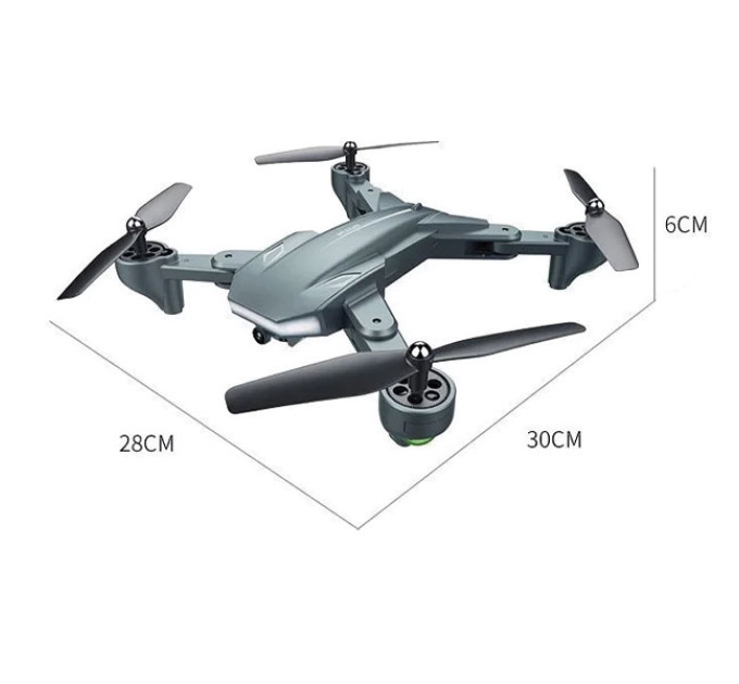 Квадрокоптер Visuo XS816 з 4K і HD камерами, FPV, оптичним утриманням позиції, до 20 хв. польоту (Сірий)