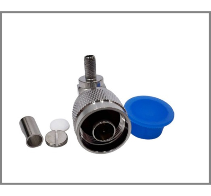 Разъем N-Type Male на кабель RG-58 под обжим, угловой