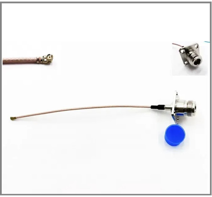 Пігтейл N-Type-Female-Flange - U.FL ВЧ кабель перехідник RG178 15 см Пігтейл N-Type-Female-Flange - U.FL ВЧ кабель перехідник RG178 15 см