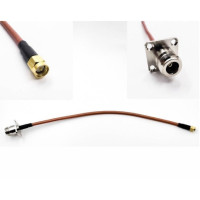 Пигтейл SMA Male - N-Type-Female Flange ВЧ кабель переходник RG400 длинна 30 см Пигтейл SMA Male - N-Type-Female Flange ВЧ кабель переходник RG400 длинна 30 см