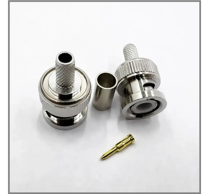 Високочастотний штировий роз’єм BNC male 6 crimp (під обтискання)