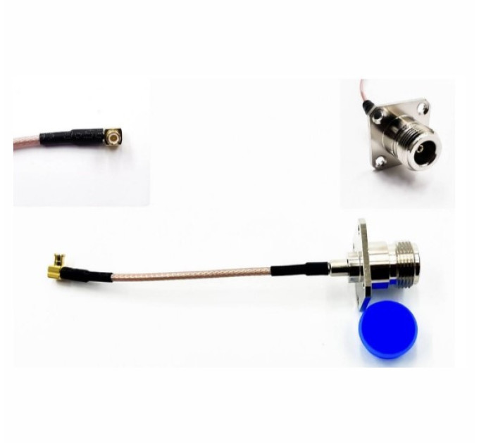 Пігтейл N-Type-Female-Flange - U.FL ВЧ кабель перехідник RG178 25 см Пігтейл N-Type-Female-Flange - U.FL ВЧ кабель перехідник RG178 25 см