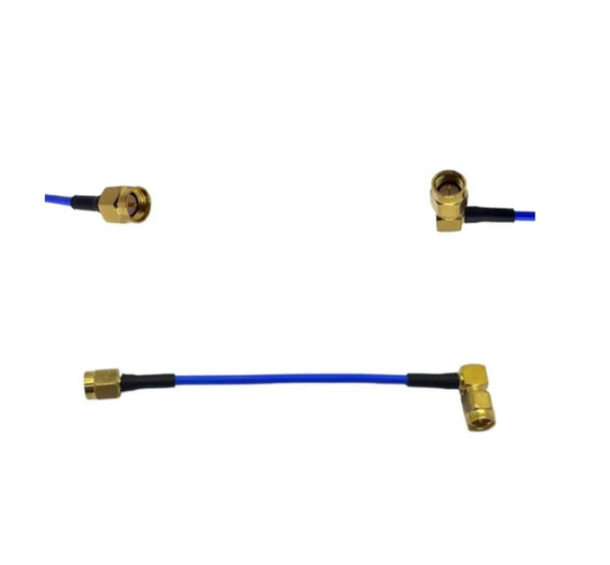 Пігтейл SMA-Male - SMA-Male ВЧ кабель перехідник RG405 30 см, кутовий Пігтейл SMA-Male - SMA-Male ВЧ кабель перехідник RG405 30 см, кутовий