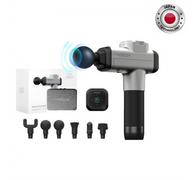 Перкусійний ручний масажер для тіла і м'язів Medica+ MassHand Pro 6.0 S44-1580326194