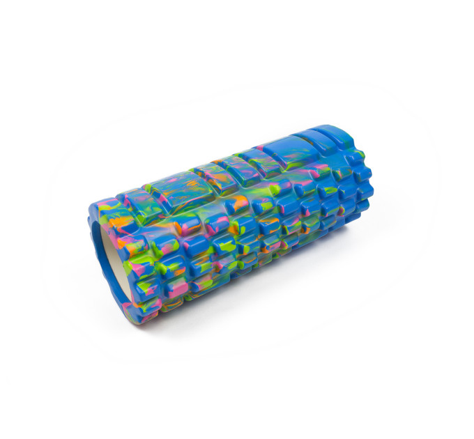 Ролик массажный EasyFit Grid Roller 33 см v.1.1 Multi Синий S53-1168