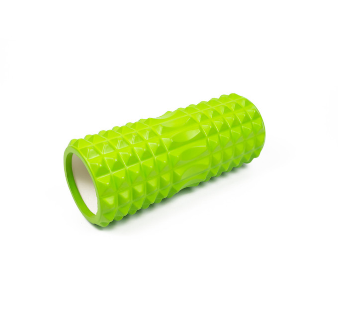 Ролик массажный EasyFit Grid Roller 33 см v.1.2 Салатовый S53-1173