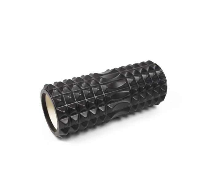 Ролик массажный EasyFit Grid Roller 33 см v.1.2 Черный S53-1171