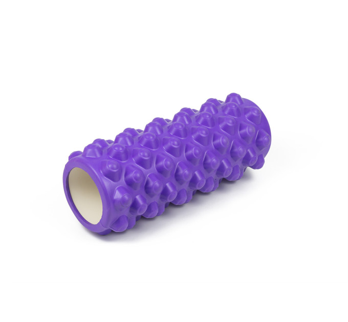 Ролик массажный EasyFit Grid Roller Extreme 33 см Фиолетовый S53-1179