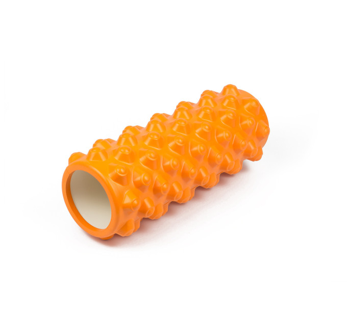 Ролик массажный EasyFit Grid Roller Extreme 33 см Оранжевый S53-1178