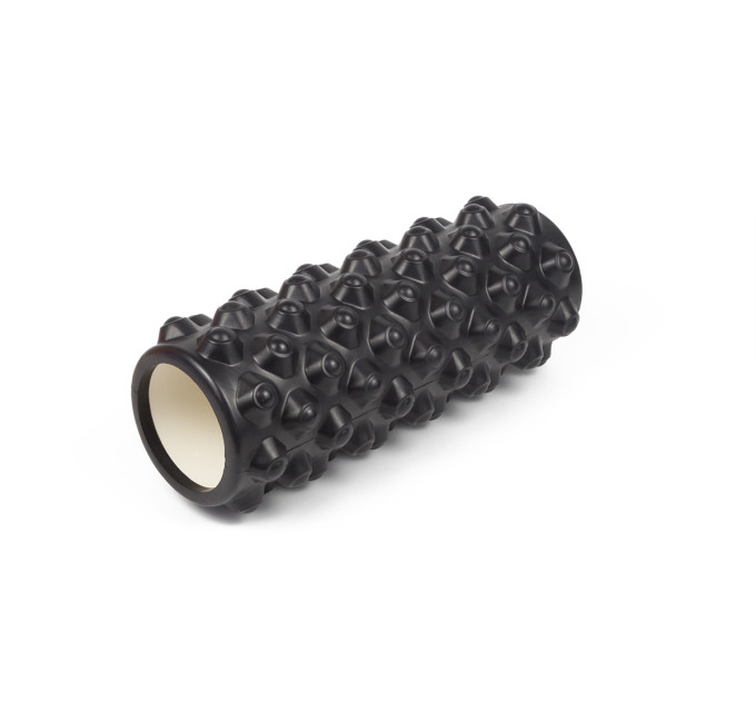 Ролик массажный EasyFit Grid Roller Extreme 33 см Черный S53-1175