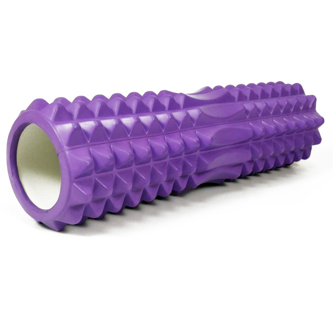 Ролик массажный EasyFit Grid Roller 45 см v.2.2 Фиолетовый S53-1192
