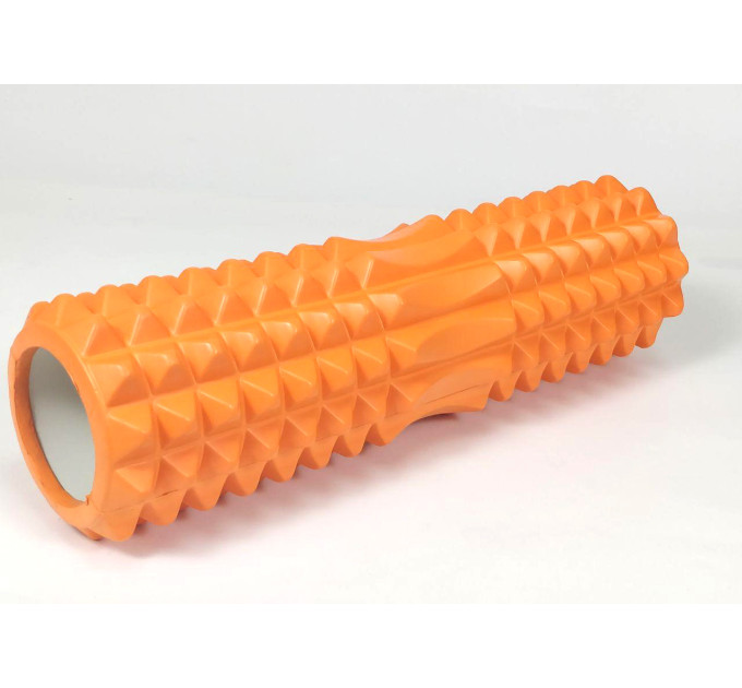 Ролик массажный EasyFit Grid Roller 45 см v.2.2 Оранжевый S53-1191
