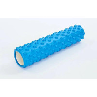 Ролик массажный EasyFit Grid Roller PRO 45 см Синий S53-1194