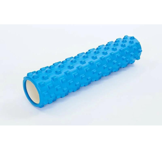 Ролик массажный EasyFit Grid Roller PRO 45 см Синий S53-1194